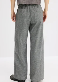 Pantalón palazzo con aspecto de lana