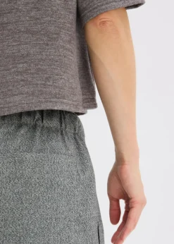 Pantalón palazzo con aspecto de lana