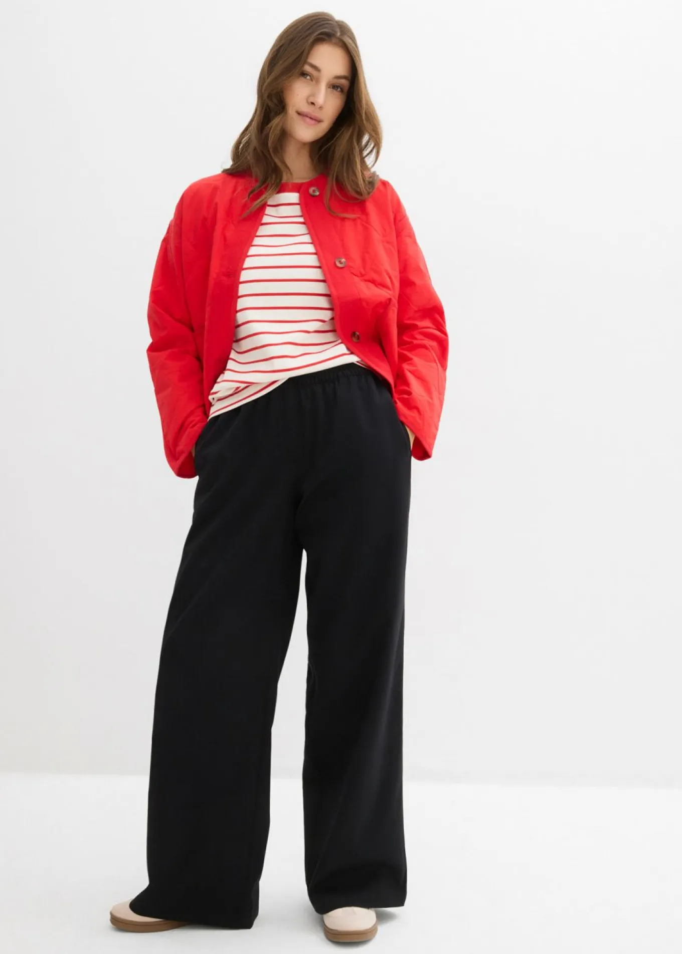 Pantalón palazzo con cintura cómoda