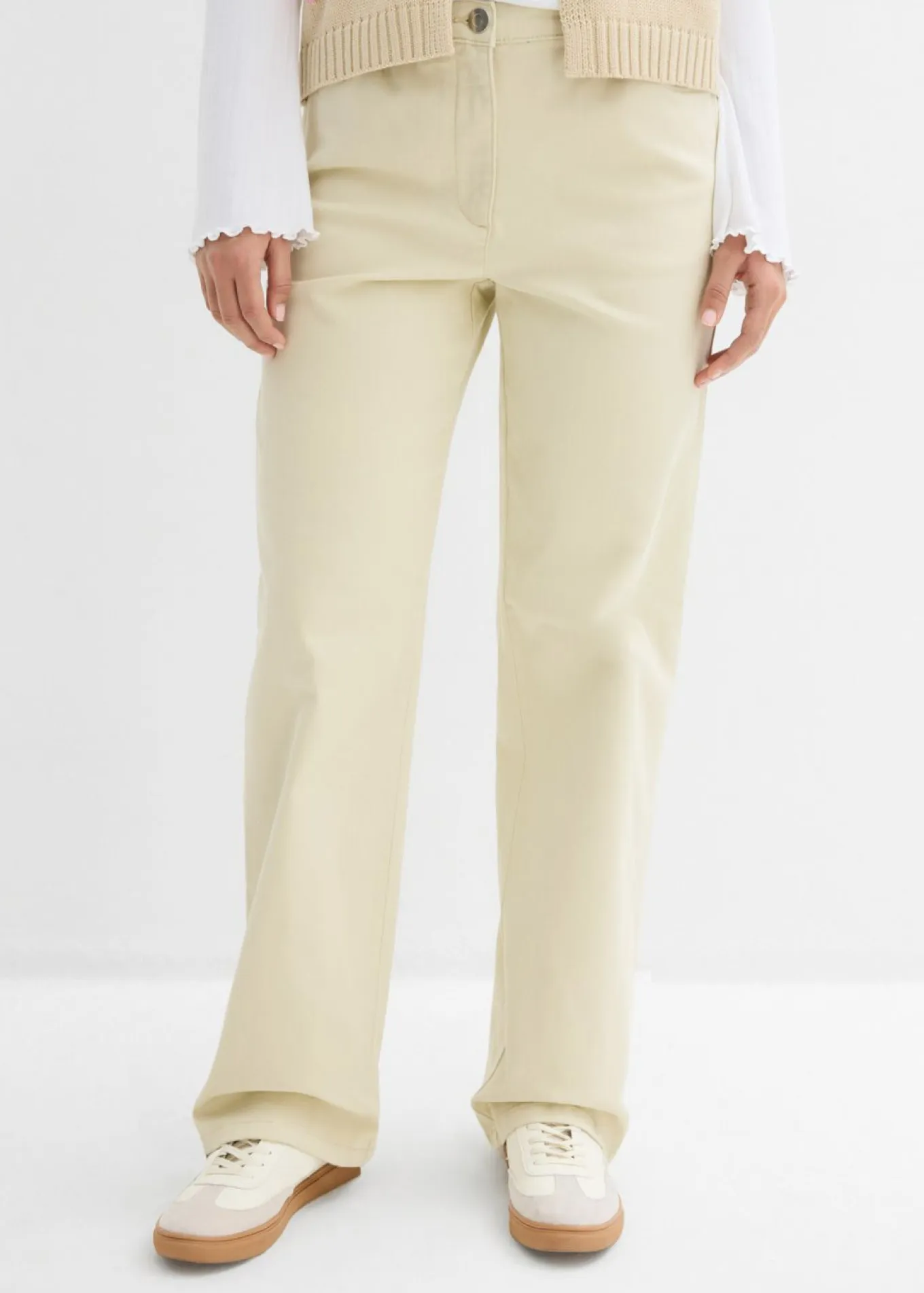 Pantalón palazzo con cinturilla cómoda y talle alto