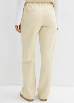 Pantalón palazzo con cinturilla cómoda y talle alto