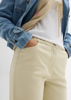 Pantalón palazzo con cinturilla cómoda y talle alto