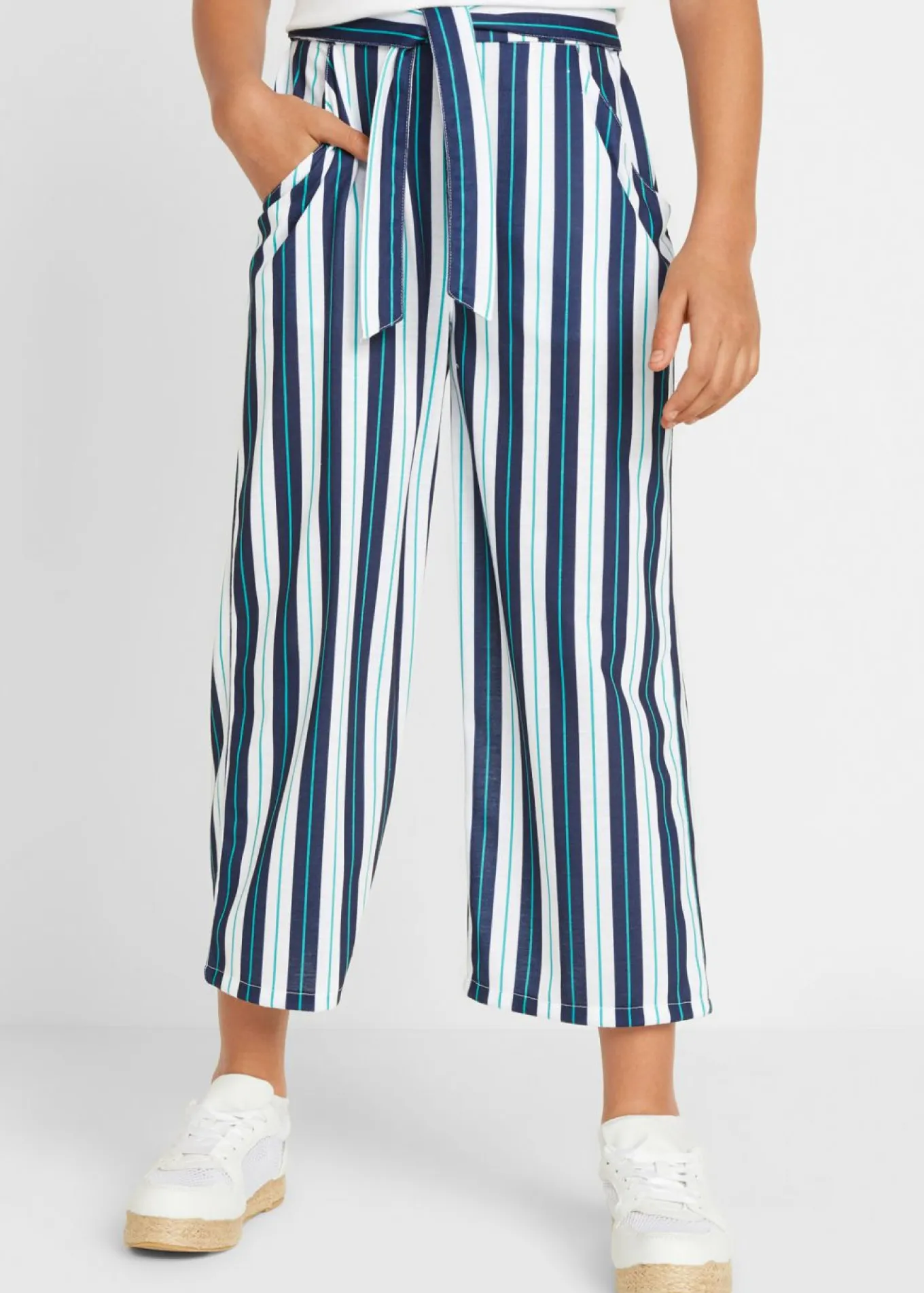 Pantalón palazzo con cinturilla elástica