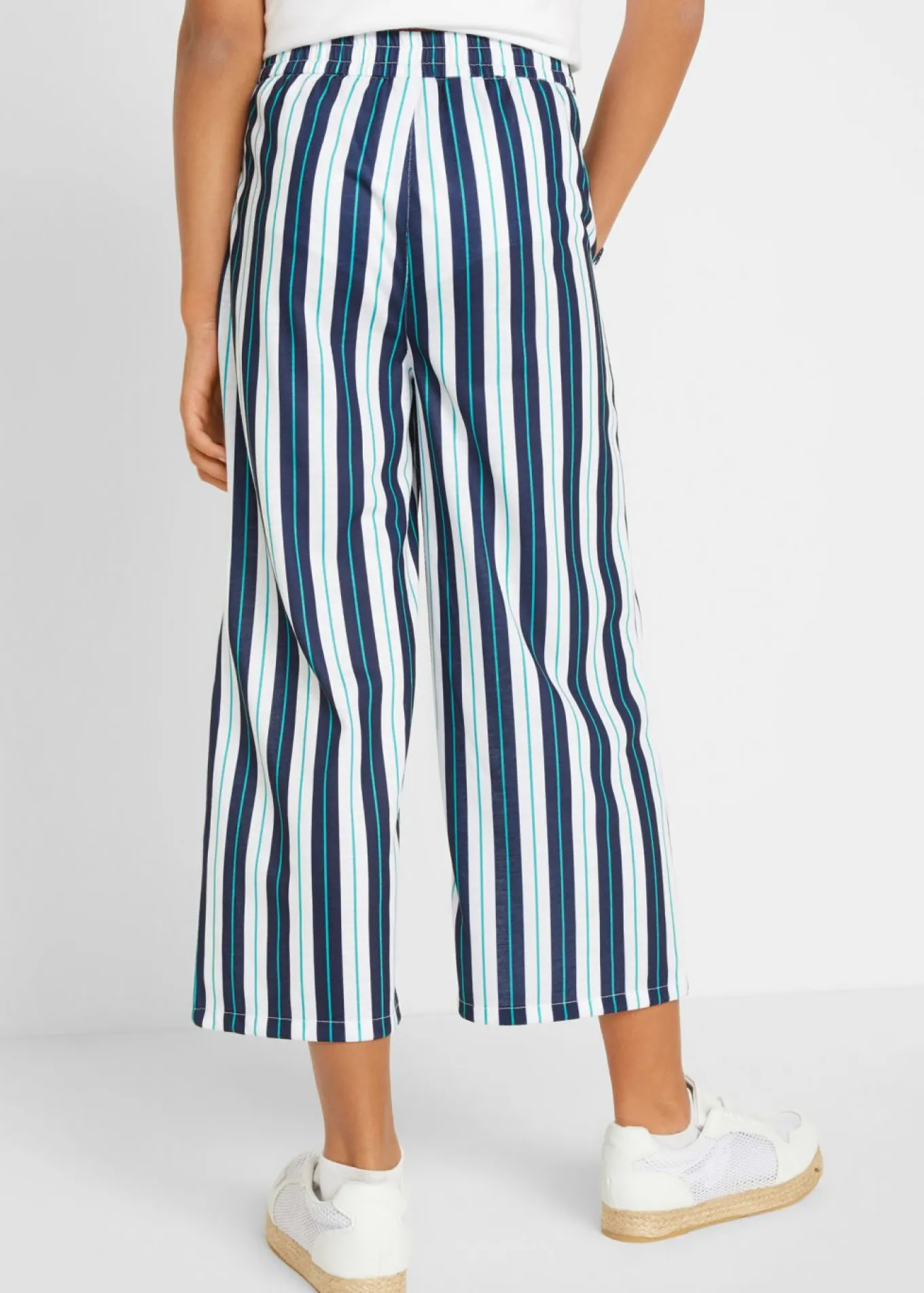 Pantalón palazzo con cinturilla elástica