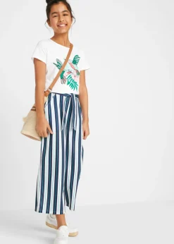 Pantalón palazzo con cinturilla elástica