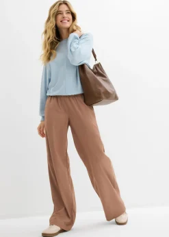 Pantalón palazzo con cintura cómoda