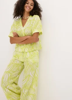 Pantalón palazzo con cintura cómoda