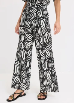 Pantalón palazzo con cintura cómoda