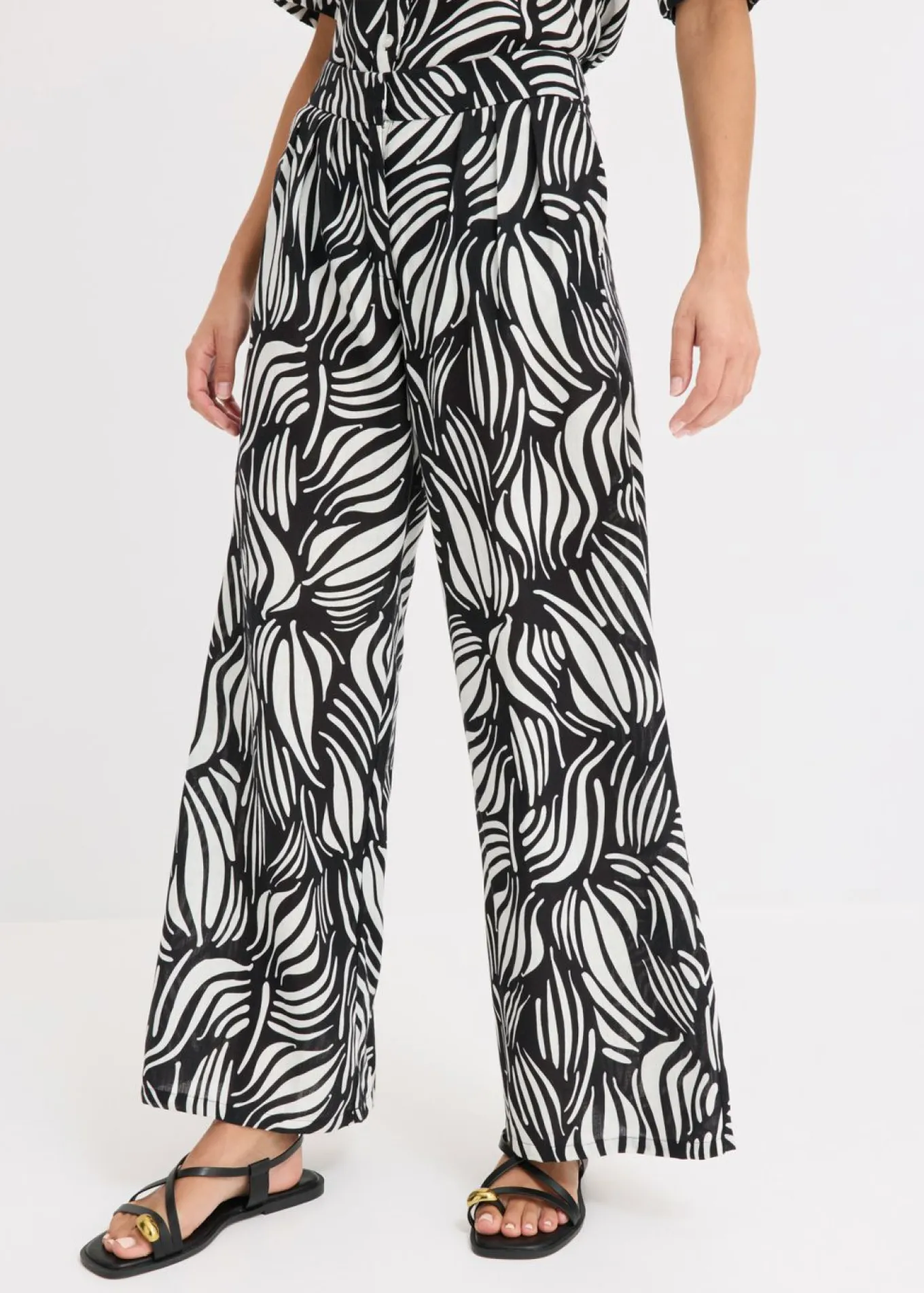 Pantalón palazzo con cintura cómoda