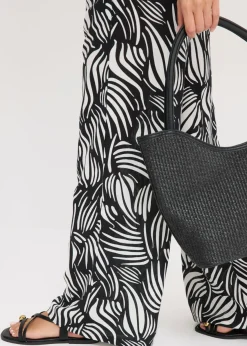 Pantalón palazzo con cintura cómoda
