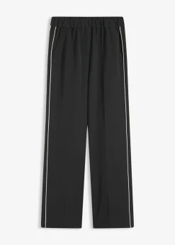 Pantalón palazzo con rayas decorativas