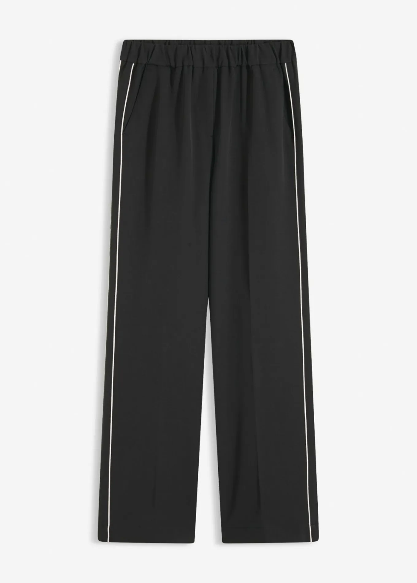 Pantalón palazzo con rayas decorativas