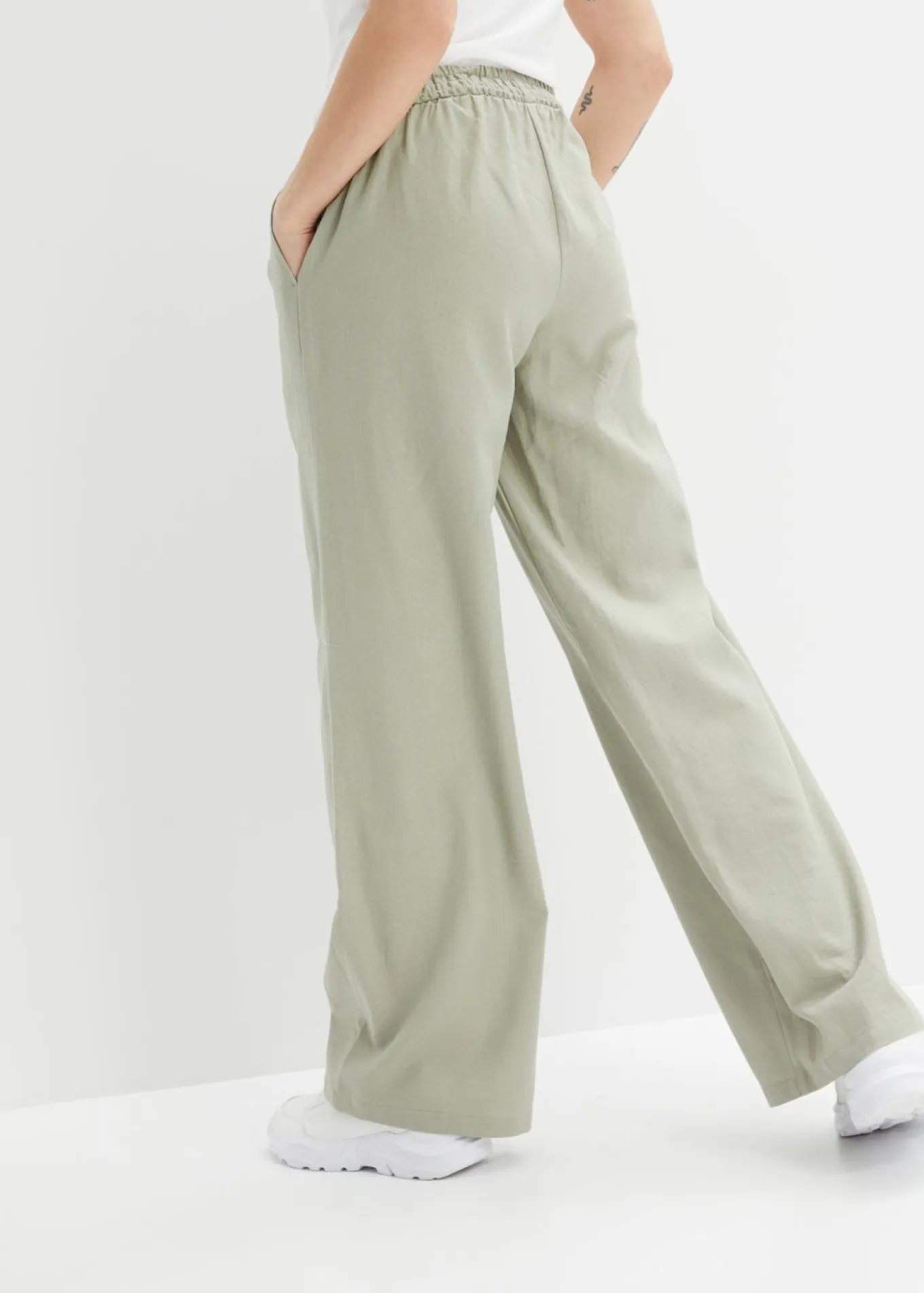 Pantalón palazzo de lino