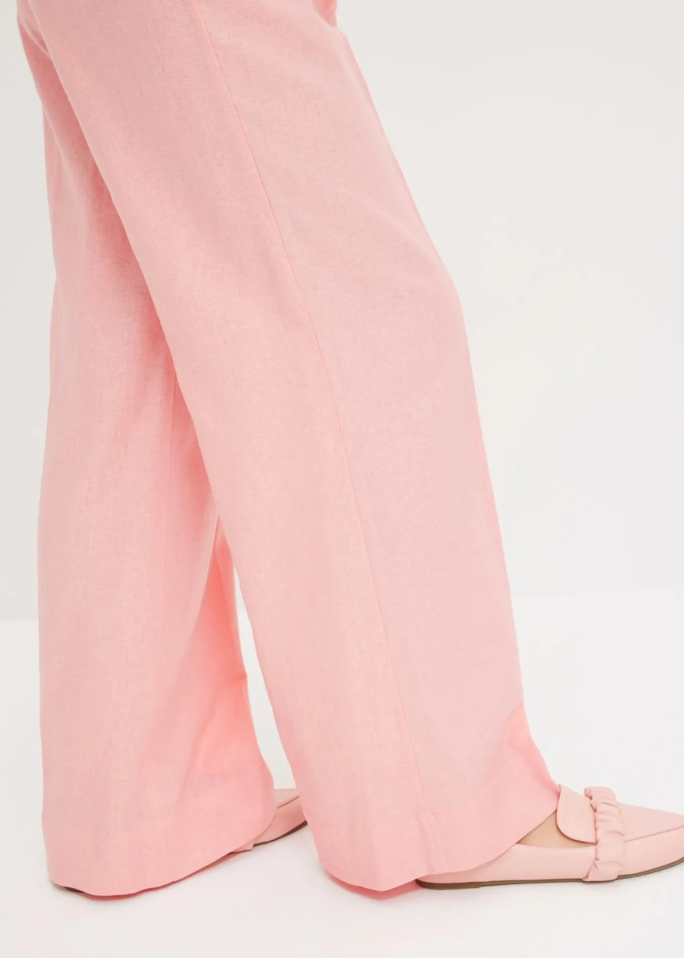 Pantalón palazzo de mezcla de lino ligero
