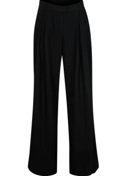 Pantalón palazzo de mezcla ligera de viscosa y lino
