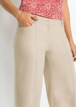 Pantalón palazzo de mezcla de lino