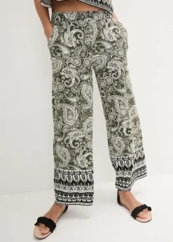 Pantalón palazzo de mezcla suave de viscosa