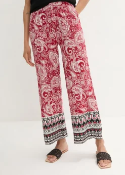 Pantalón palazzo de mezcla suave de viscosa