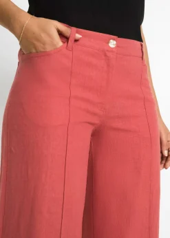 Pantalón palazzo de mezcla de lino