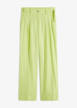 Pantalón palazzo de mezcla de lino ligero