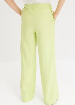 Pantalón palazzo de mezcla de lino ligero