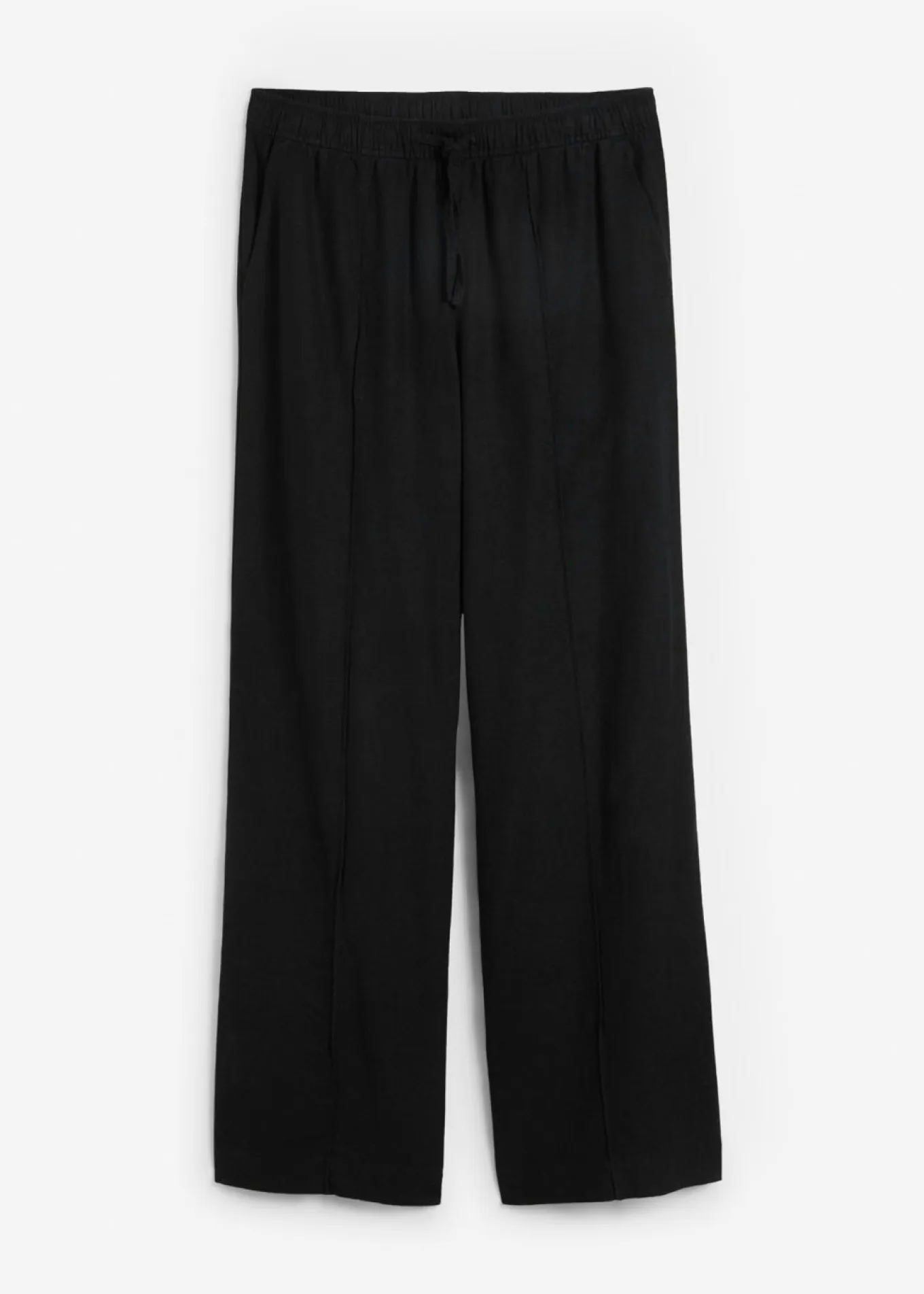 Pantalón palazzo de mezcla ligera de viscosa y lino