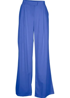 Pantalón palazzo de mezcla ligera de viscosa y lino