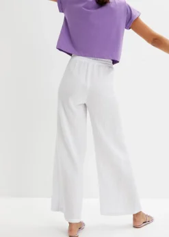 Pantalón palazzo de muselina