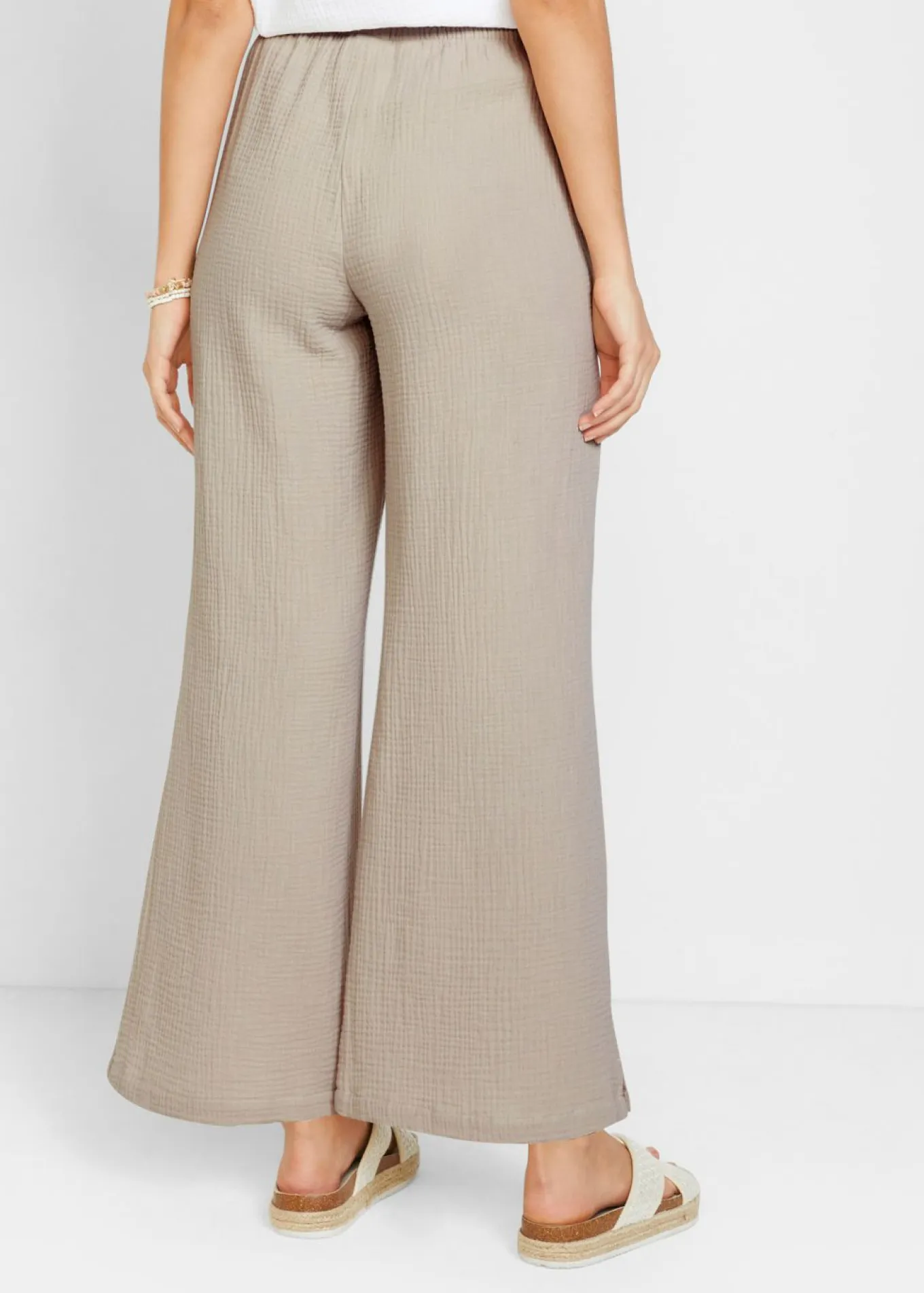 Pantalón palazzo de muselina