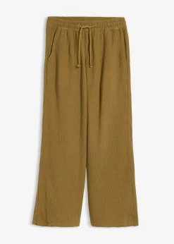Pantalón palazzo de muselina