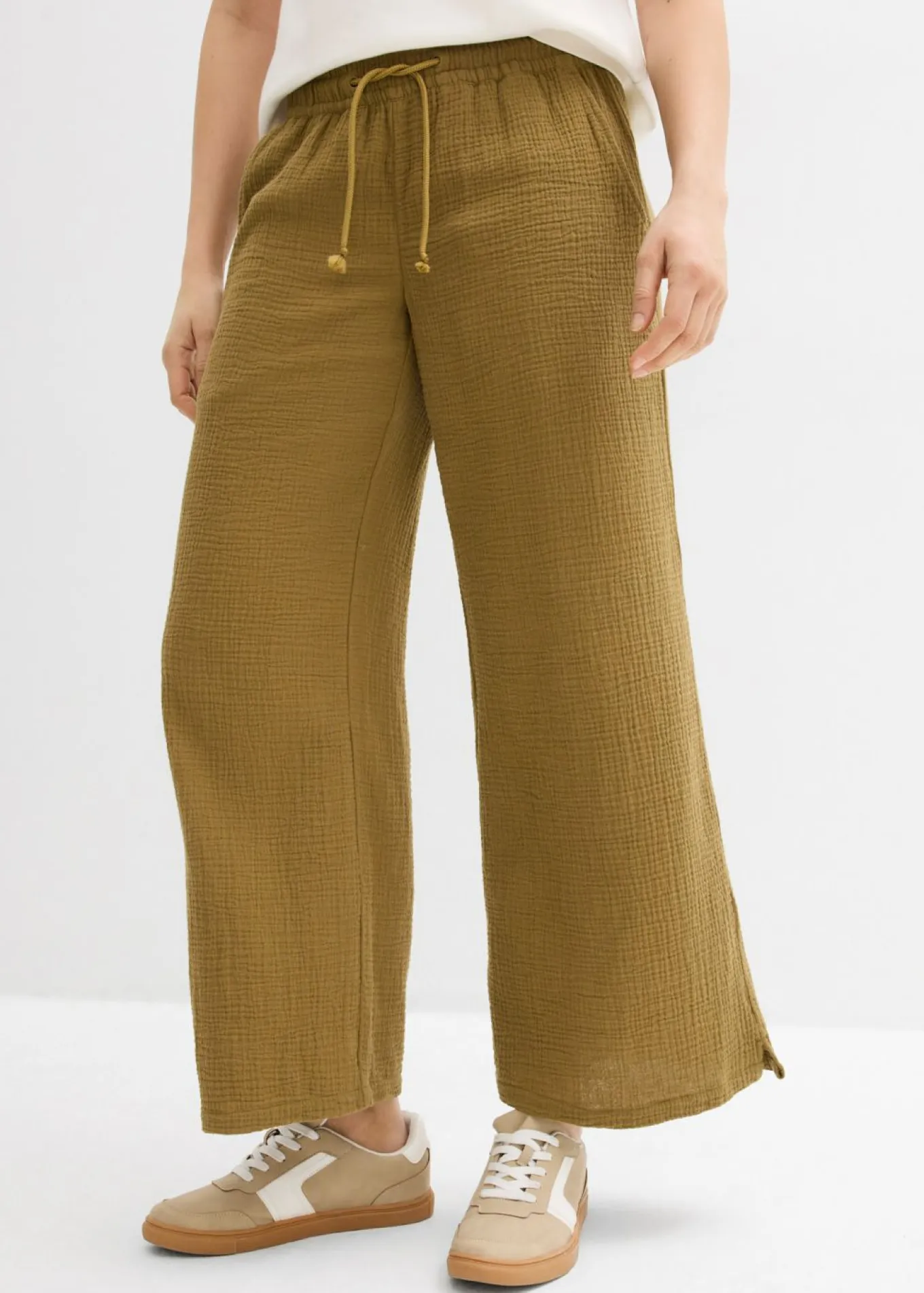 Pantalón palazzo de muselina