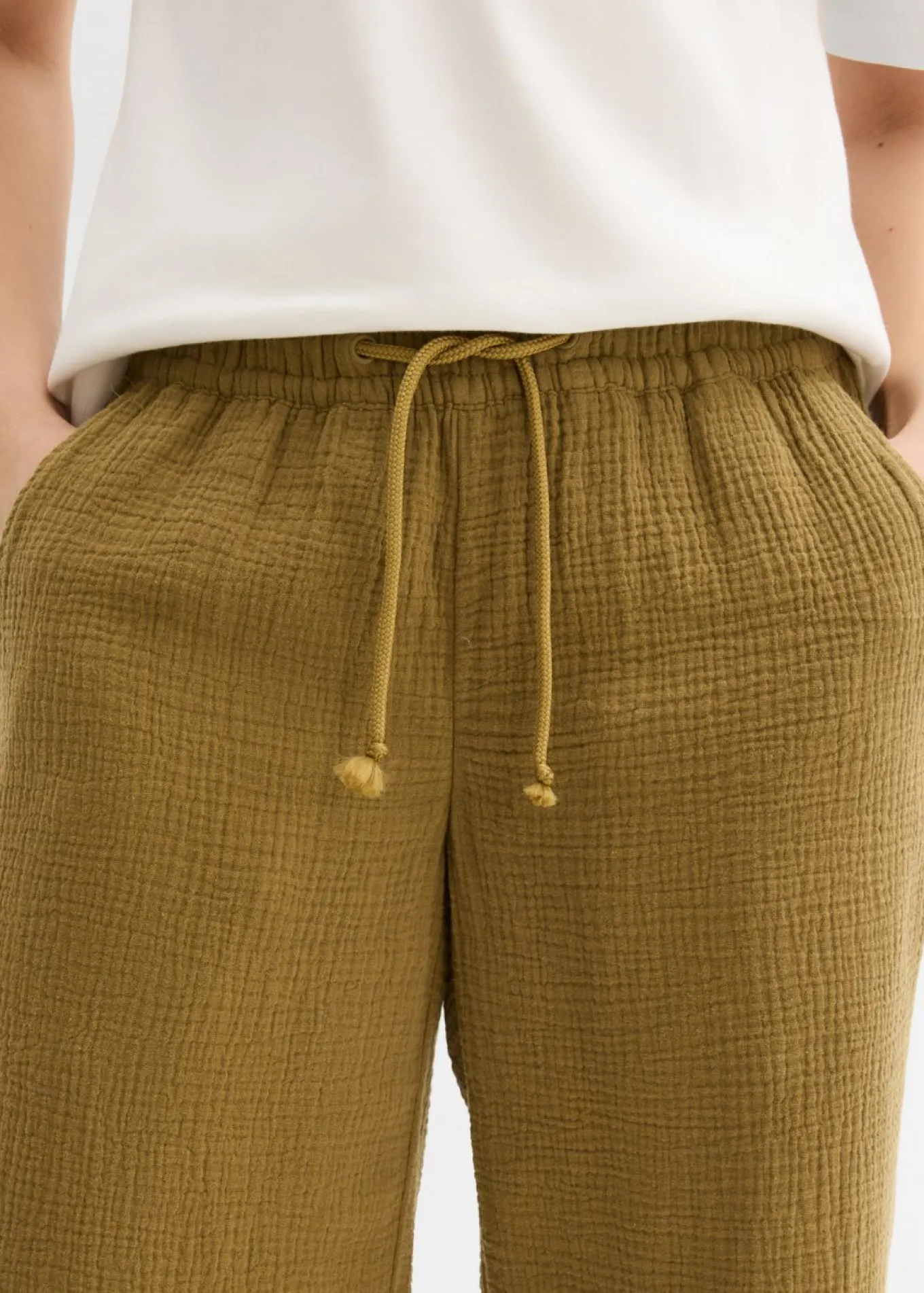 Pantalón palazzo de muselina