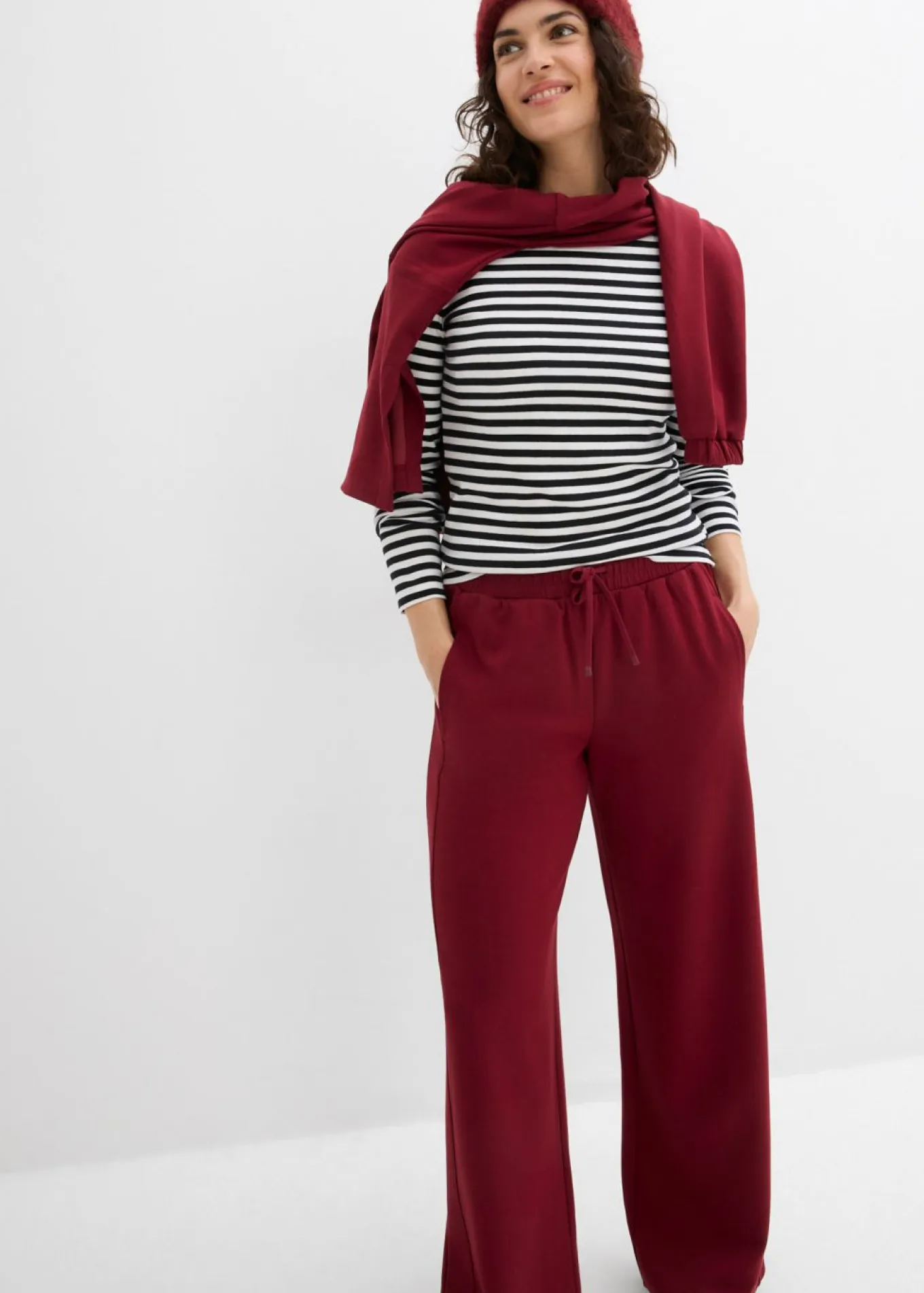 Pantalón palazzo de neopreno suave