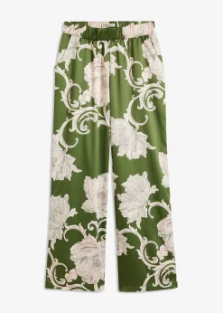Pantalón palazzo de satén fluido