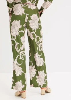 Pantalón palazzo de satén fluido