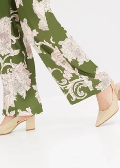 Pantalón palazzo de satén fluido