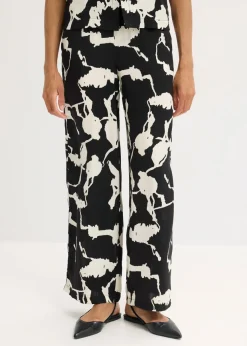 Pantalón palazzo de satén fluido