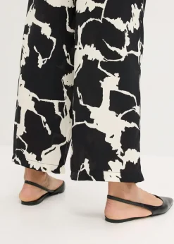 Pantalón palazzo de satén fluido
