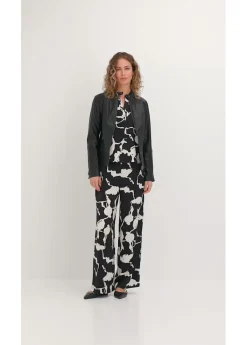 Pantalón palazzo de satén fluido