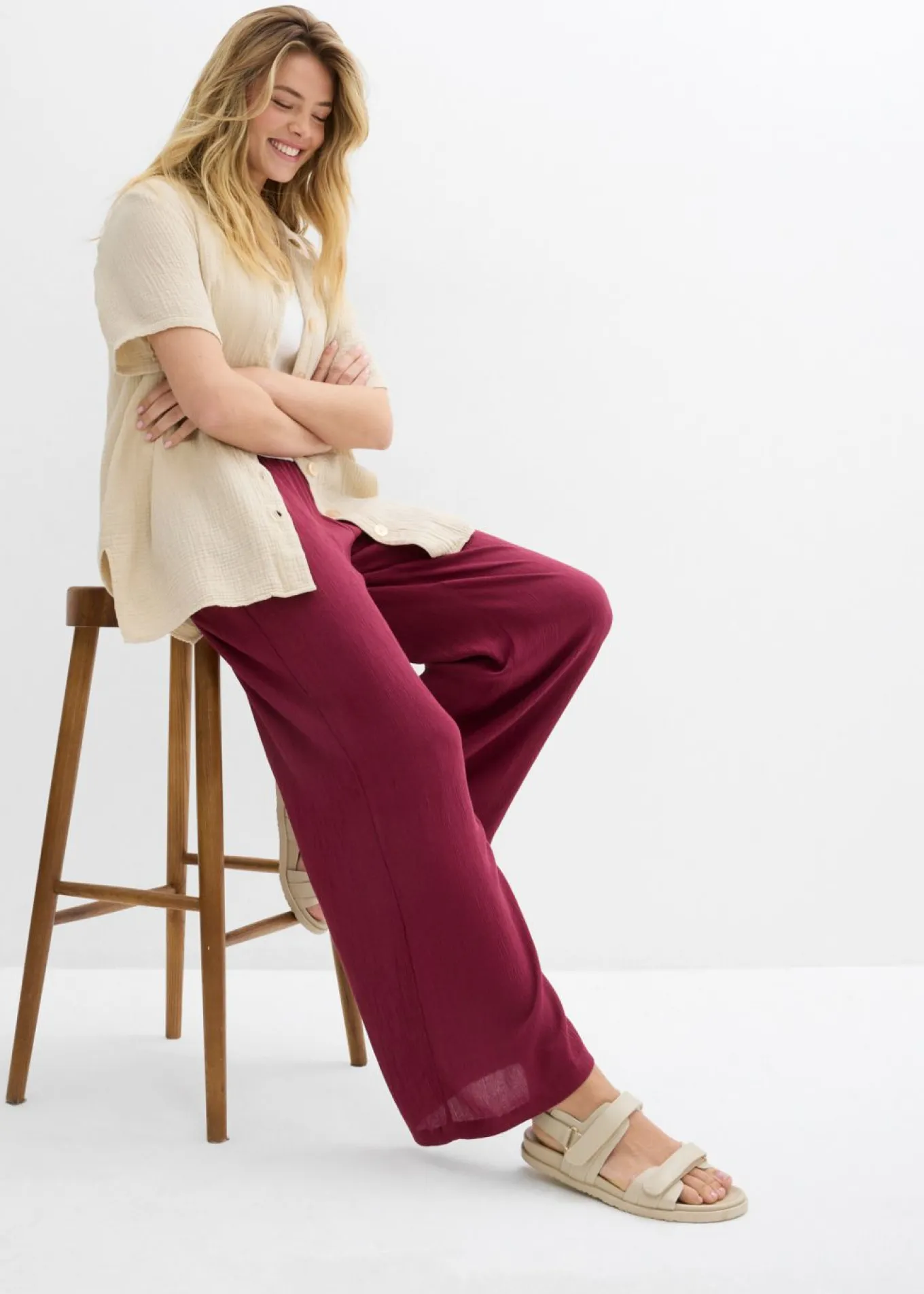 Pantalón Palazzo de viscosa suave