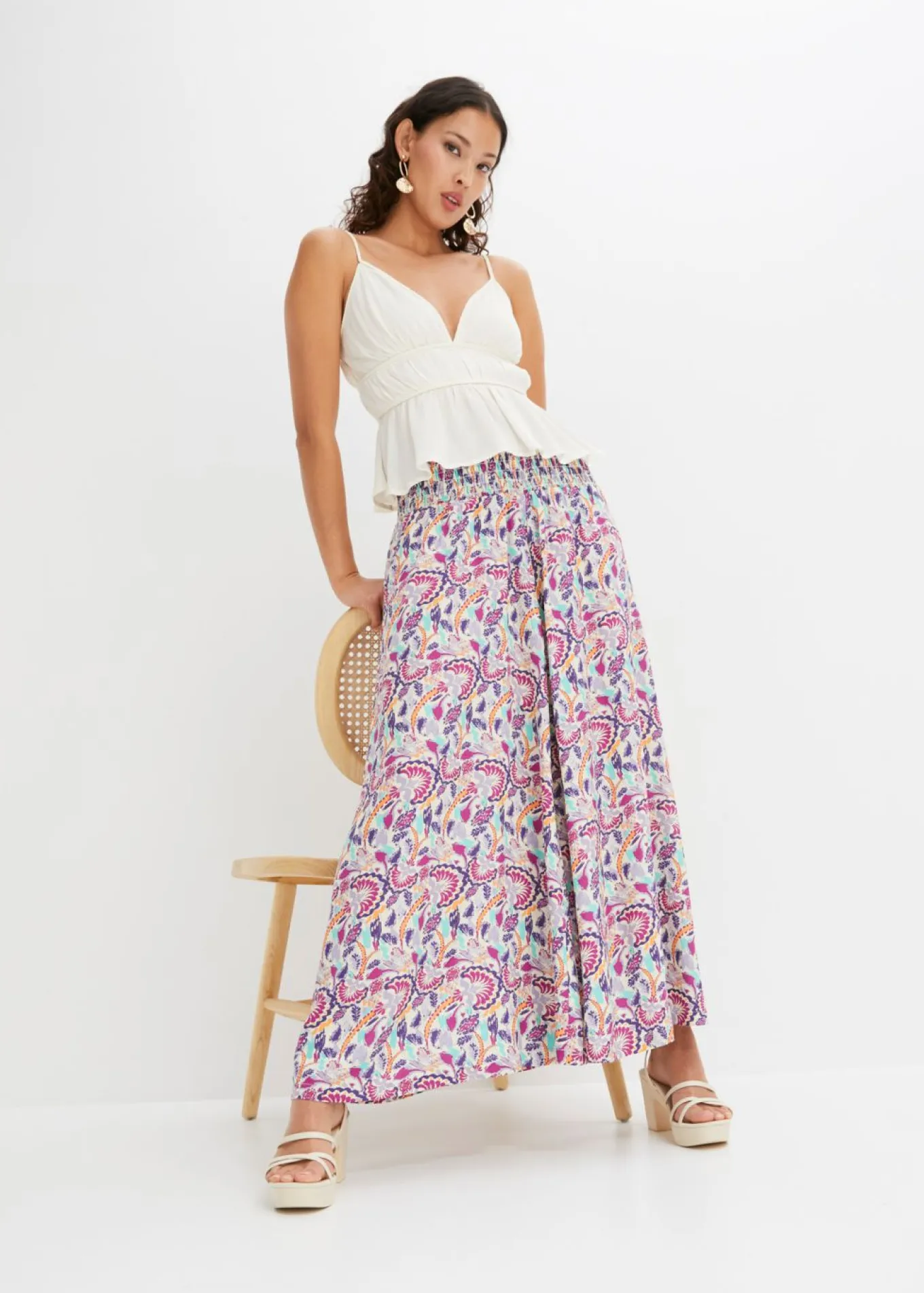 Pantalón Palazzo de viscosa fluida