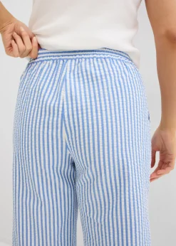 Pantalón palazzo estilo milrayas, largo 7/8
