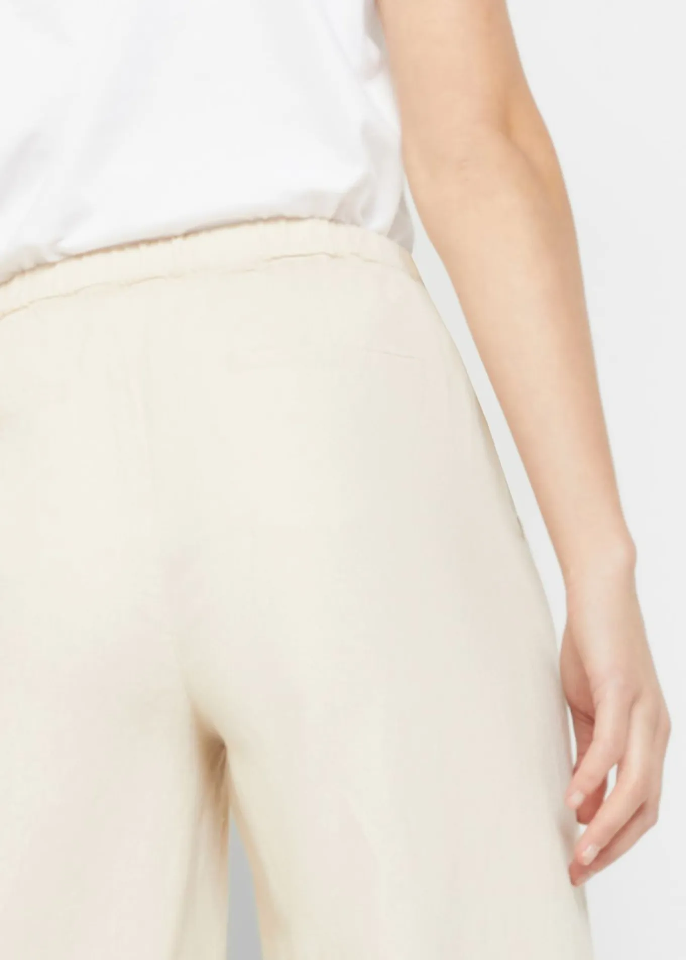 Pantalón palazzo largo con lino