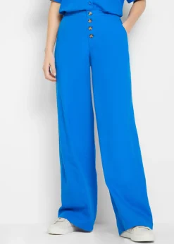 Pantalón palazzo largo con lino