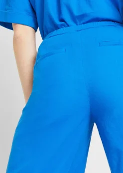 Pantalón palazzo largo con lino
