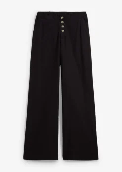 Pantalón palazzo largo con lino