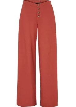 Pantalón palazzo largo con lino