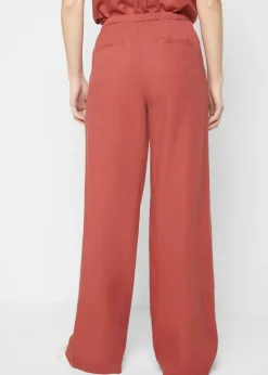 Pantalón palazzo largo con lino