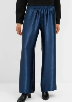 Pantalón palazzo satinado con cinturilla cómoda