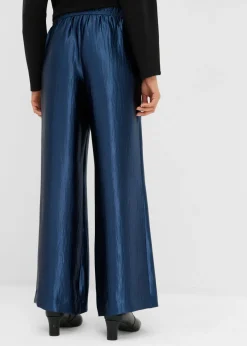 Pantalón palazzo satinado con cinturilla cómoda